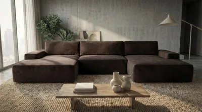 Produktbild von Ecksofa EINAR mit Schlaffunktion, Bonellfederkern und Bettkasten, Farbe: Dunkelbraun