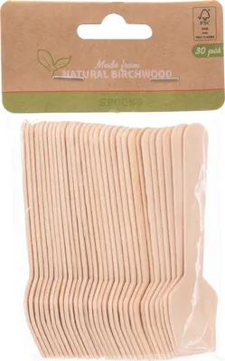 Produktbild von Einweg-Eislöffel aus Holz 9,5 cm 30 Stk.