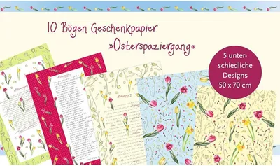 Produktbild von 10er-Set Geschenkpapier »Osterspaziergang«