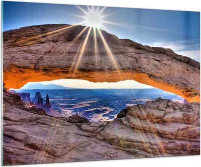 Produktbild von Bilder auf glas - Felsen Ansicht Landschaft - 100x70cm - Glasbilder - Wandbilder - Kunstdruck - zum Aufhängen bereit - Wanddekoration aus Glas - Glas Bilder - Wandbild auf Glas - GAA100x70-0184