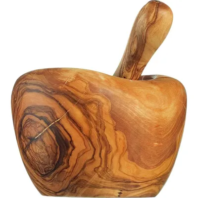 Produktbild von Mörser aus Olivenholz mit Stößel.