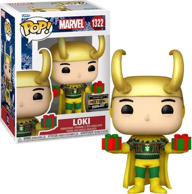 Produktbild von Funko Pop! Marvel: Loki #1322 with Sweater Holiday Kerst - Metallic Exclusive