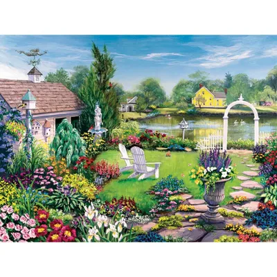 Produktbild von Cobble Hill Puzzle Landschaft By the Pond 275 Teile Puzzle-Spaß