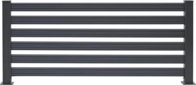 Produktbild von Floraworld Bodenplatte Bohlenzaun 20 x 20 cm anthrazit