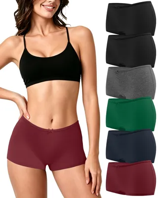 Productafbeelding van Ademhalende Katoenen Boxer Shorts voor Dames, Set van 6