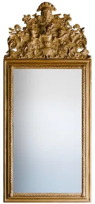 Produktbild von Casa Padrino Barock Spiegel Gold 93 x H. 207 cm - Prunkvoller handgefertigter Wandspiegel mit wunderschönen Verzierungen