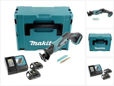 Immagine prodotto di Makita DJR 183 RYJ Seghetto diritto a batteria 18V in valigetta Makpac + 2x Batterie 1,5 Ah + 1x Caricabatterie