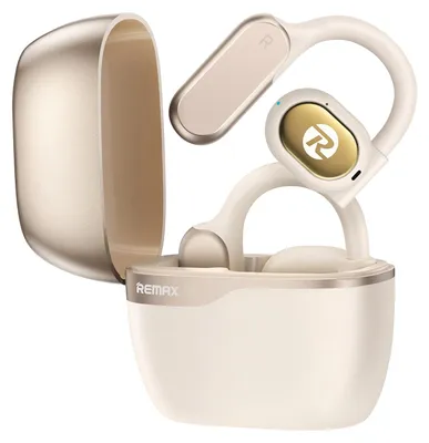 Produktbild von Remax, Kabellose Open-Ear Bluetooth Kopfhörer wasserdicht IPX4, Beige