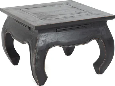 Produktbild von OPIUMTISCH "EAST 50" | 50x50x35cm, Mahagoni | Beistelltisch | Farbe: 09 voodoo - schwarz