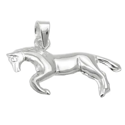 Produktbild von Anhänger 12x23mm Pferd glänzend Silber 925 silber 12x23mm