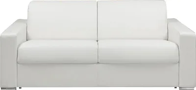 Produktbild von Vente-unique 4905451295332, Sofabett, Wohnzimmer, Weiß, 3 Sitz(e), Kunstleder, Kunstleder