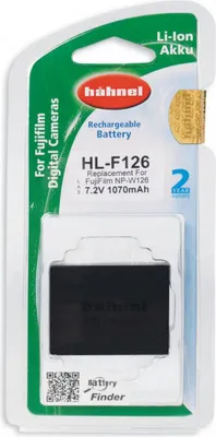 Produktbild von Hahnel HL-F126, Fujifilm, 1070 mAh, 7,2 V, Lithium-Ion (Li-Ion)