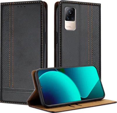 Image de Etui pour Xiaomi Civi 1S étui en cuir avec fonction stand noir