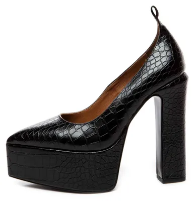 Produktbild von Giaro Pumps in Übergrößen Schwarz STYLET BLACK CROCK große Damenschuhe