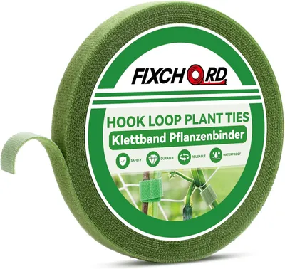 Immagine prodotto di Fascette per piante, 10 metri. Fascette per giardinaggio, nastro verde, velcro, fascette per piante, riutilizzabili, nastro per piante, supporto per piante resistente alle intemperie