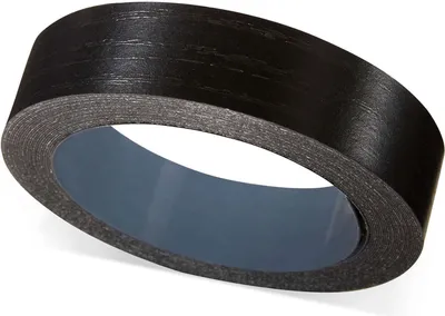 Produktbild von ben+camilla.com Kantenumleimer selbstklebend | Esche Schwarz Holzstruktur 19mm x 5m | Einsatzbereit & Beliebt zum Überkleben