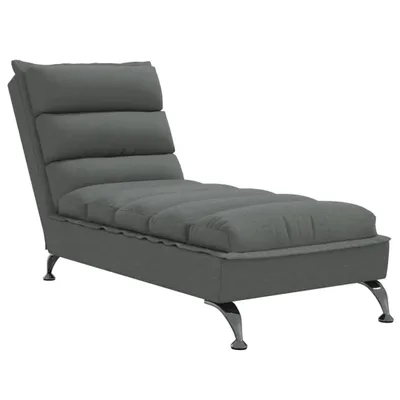 Obrázok produktu pre vidaXL Ležadlo s vankúšom tmavosivá látka