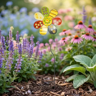 Zdjęcie produktu dla Wtyczka ogrodowa kwiatowa Sunshine ok. 130 cm - Dekoracja ogrodu