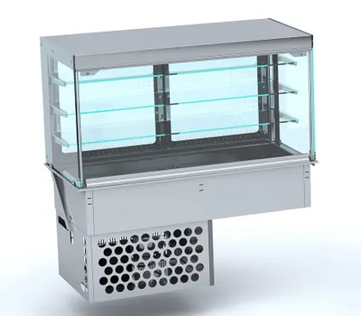 Obrázok produktu pre Vstavaná chladiaca vitrína Combisteel 4/1 GN – obdĺžniková, uzavretá, LED, chladenie s ventilátorom