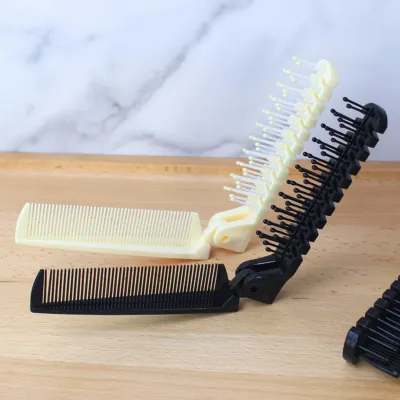 Image de Brosse à cheveux pliable, peigne de poche pliable, portable pour les outils de coiffure de voyage