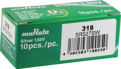 Produktbild von MURATA Knopfzellen, 0% Quecksilber , VE 10 Stk - 315-399