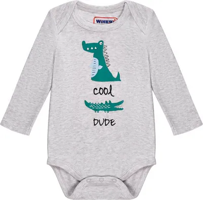Produktbild von Baby Jungen Body mit Baby Hosen Stramplerhose Cool Dude - Graumeliert/Navy - 74