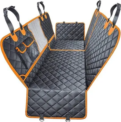 Image de Housse de siège de voiture imperméable, noire et antidérapante