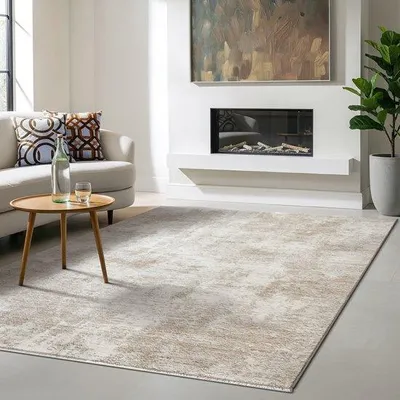 Productafbeelding van Unyqoos® vloerkleed Nuvra – Vintage-design, beige, 160 x 230 cm, zacht vloerkleed van polypropyleen, gemakkelijk te onderhouden, gecertificeerd volgens Standard 100