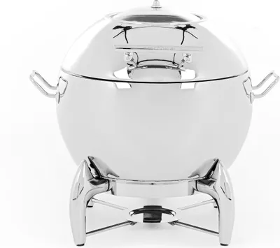 Produktbild von TECHNICA Suppenwärmer rund 11L aus Edelstahl – Chafing Dish Für Buffet & Events – Professioneller Speisenwärmer – Wärmebehälter Rechaud für Catering – Speisenwärmer 49,5x47x48 cm