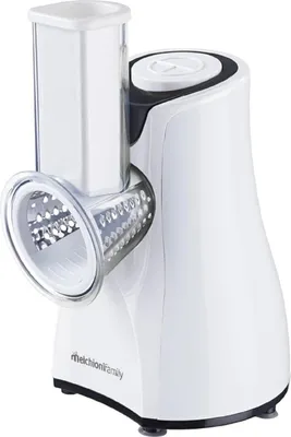 Produktbild von Melchioni 118420212 Elektrische Reibe/Spiralisierer Schwarz, Edelstahl, Weiß