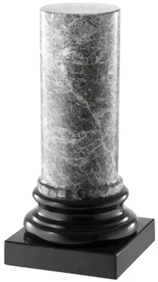 Produktbild von Casa Padrino Luxus Marmorsäule Grau / Schwarz 10 x 10 x H. 20,5 cm - Wohnzimmer Deko Accessoires