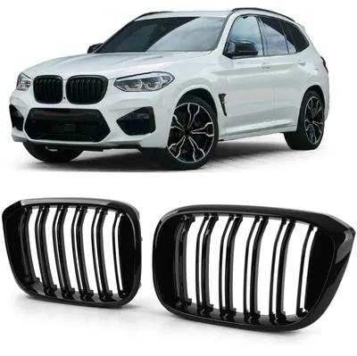 Kühlergrill Performance Doppelsteg SCHWARZ GLANZ für BMW X3 G01 / X4 G02 2017 – Produktansicht