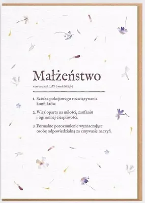 Obrázek produktu pro Přání Definice manželství Svatební karta