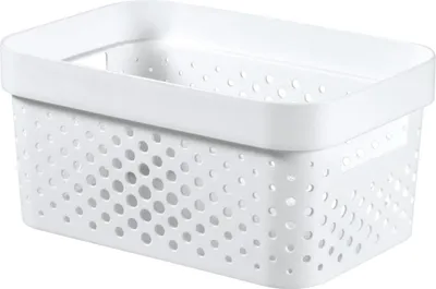 Zdjęcie produktu dla Kosz do przechowywania Infinity biały 26 x 12 x 18 cm