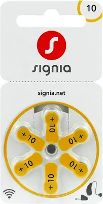 Zdjęcie produktu dla 6 x baterie do aparatów słuchowych Signia 10