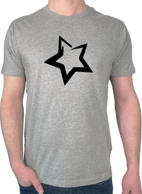 Produktbild von Huuraa Herren T-Shirt Stern Star S Sport Grey Bio Baumwolle Fairtrade Herrenshirt Geschenkidee