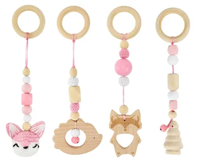Produktbild von Set mit 4 Holz-Spielbögen für Babys