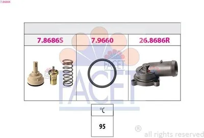 Produktbild von FACET Thermostat Kühlmittel 95°C für VW GOLF VI (5K1) Golf V Schrägheck (1K1) Polo Schrägheck (6R1, 6C1) TOURAN (1T1, 1T2) TIGUAN (5N)