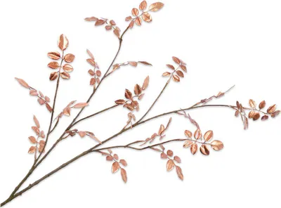 Productafbeelding van Silk-ka Kunstbloem – Zijdenbloem, bladtak, koper, 119 cm