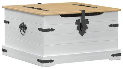 Immagine prodotto di vidaXL Contenitore bianco 78 x 78 x 45 cm in legno massello di pino
