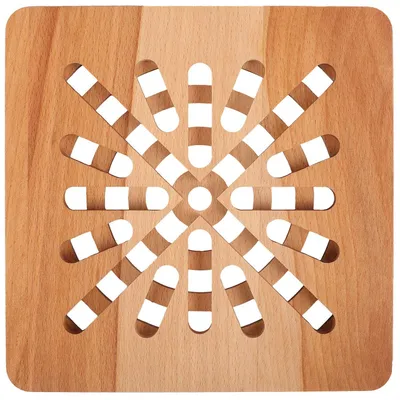 Productafbeelding van Creative Home Vierkante Onderzetter van Natuurlijk, 19,5 x 19,5 x 1,5 cm