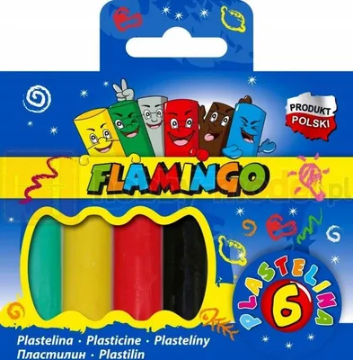 Produktbild von Knetmasse 6 Farben Flamingo