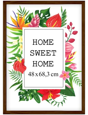 Obrázok produktu pre MG Design, rámček na obrazy Braun, 48 x 68 cm – vyrobený z prírodného dreva s akrylovým sklom, určený na zavesenie aj na postavenie, vhodný na fotografie, plagáty a puzzle