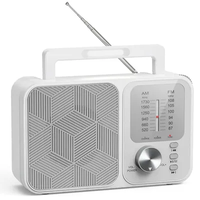 Productafbeelding van Draagbare radio (AM, FM, UKW) kofferradio met oplaadbare batterij en hoofdtelefoonaansluiting