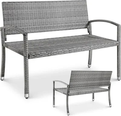 Produktbild von Wasserdichte Gartenbank 01-0314, 122 x 62 x 90 cm, grau