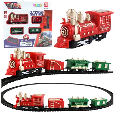 Image de Wagons de locomotives à piles classiques avec mini train, 13 pièces.