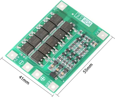 Obrázok produktu pre 3S 40A Li-ion Cell Protections Board Enhance Version Lithium Batterys BMS Integrated Circuits Protective Board for Drill Motor