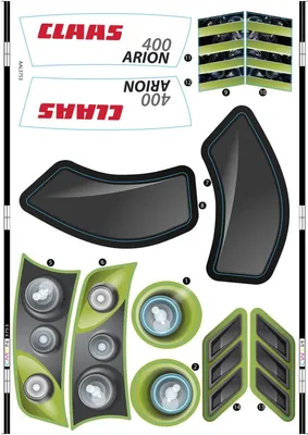Zdjęcie produktu dla Smoby Ersatzteil AAL3753 Claas Sticker Aufkleber für Smoby Traktor