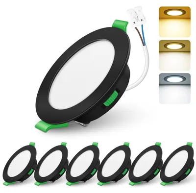 Productafbeelding van Inbouwspots, 6 stuks, 68 mm, 4 W, dimbaar, warm wit, neutraal wit, koudwit, IP44