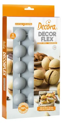 Produktbild von Decora Flex, Halbkugelform, -40 °C, 230 °C, Grau, Silikon, 300 mm